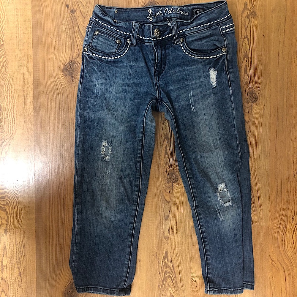 LA IDOL DENIM CAPRI